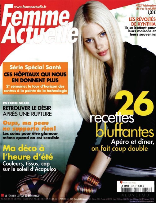  featured on the Femme Actuelle cover from May 2010