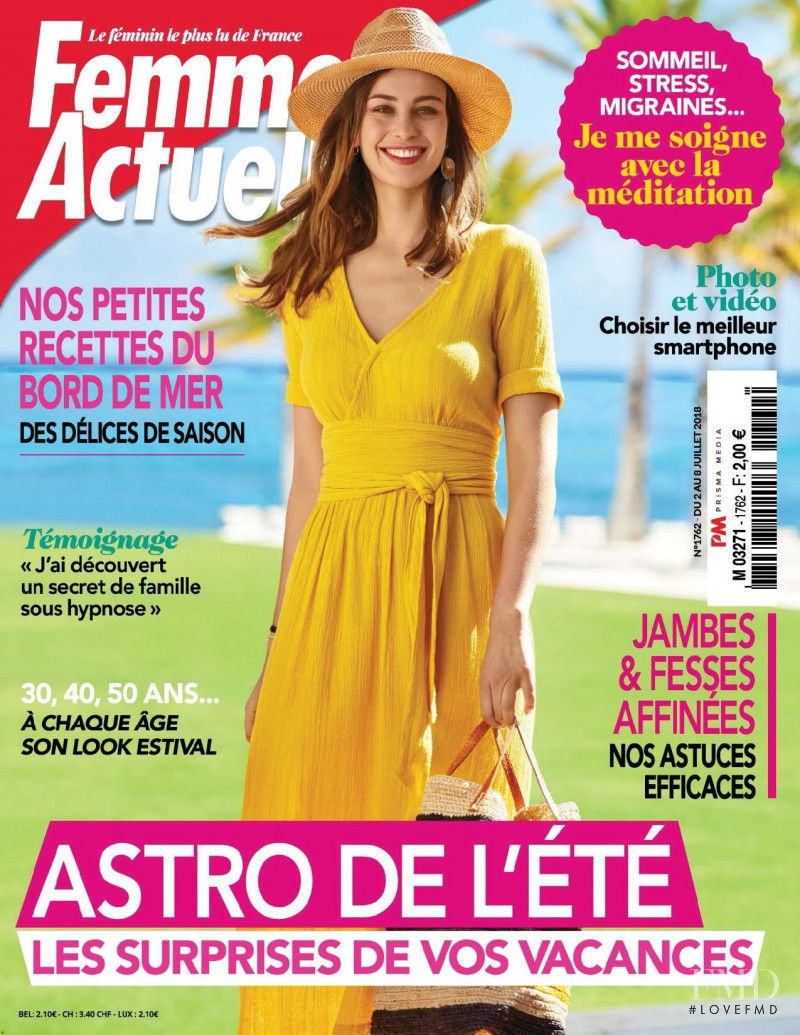  featured on the Femme Actuelle cover from July 2018
