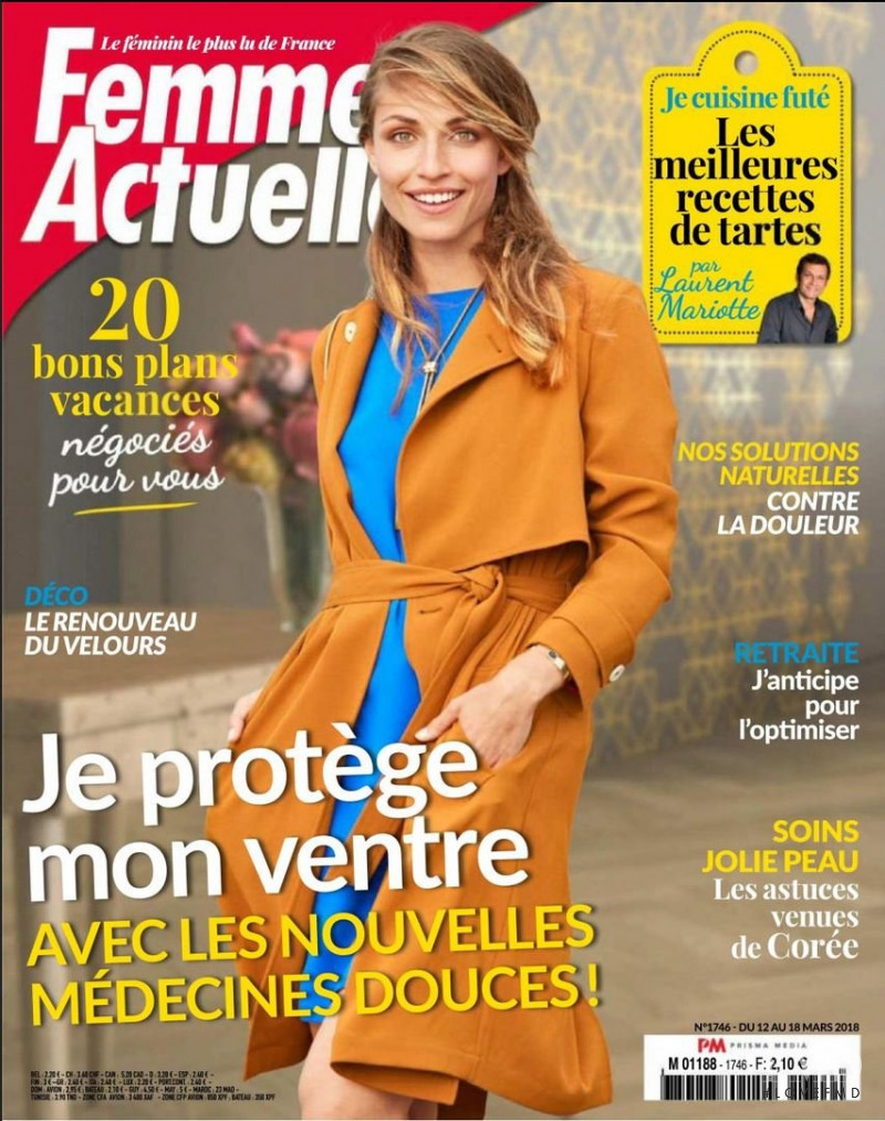 Aude-Jane Deville featured on the Femme Actuelle cover from March 2018
