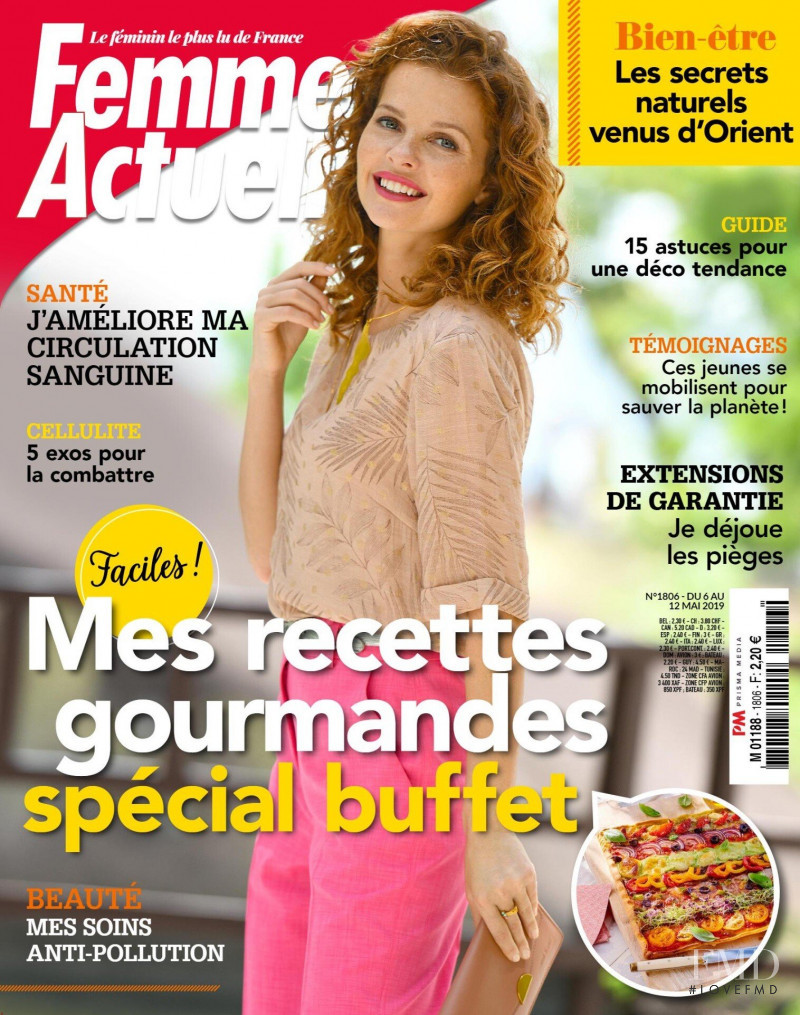 Valeria Lakhina featured on the Femme Actuelle cover from May 2019