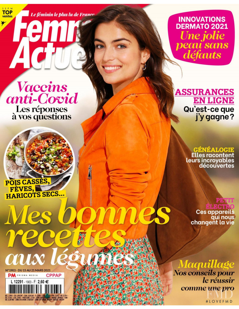 Charlotte Lemay featured on the Femme Actuelle cover from March 2021