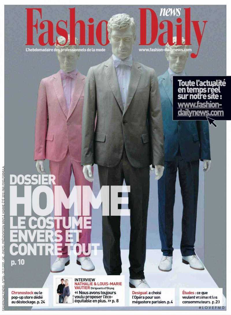  featured on the Fashion Daily News cover from November 2009
