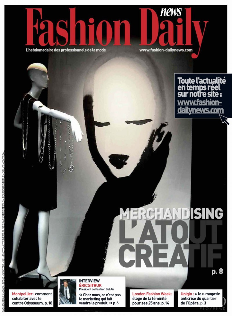  featured on the Fashion Daily News cover from October 2009