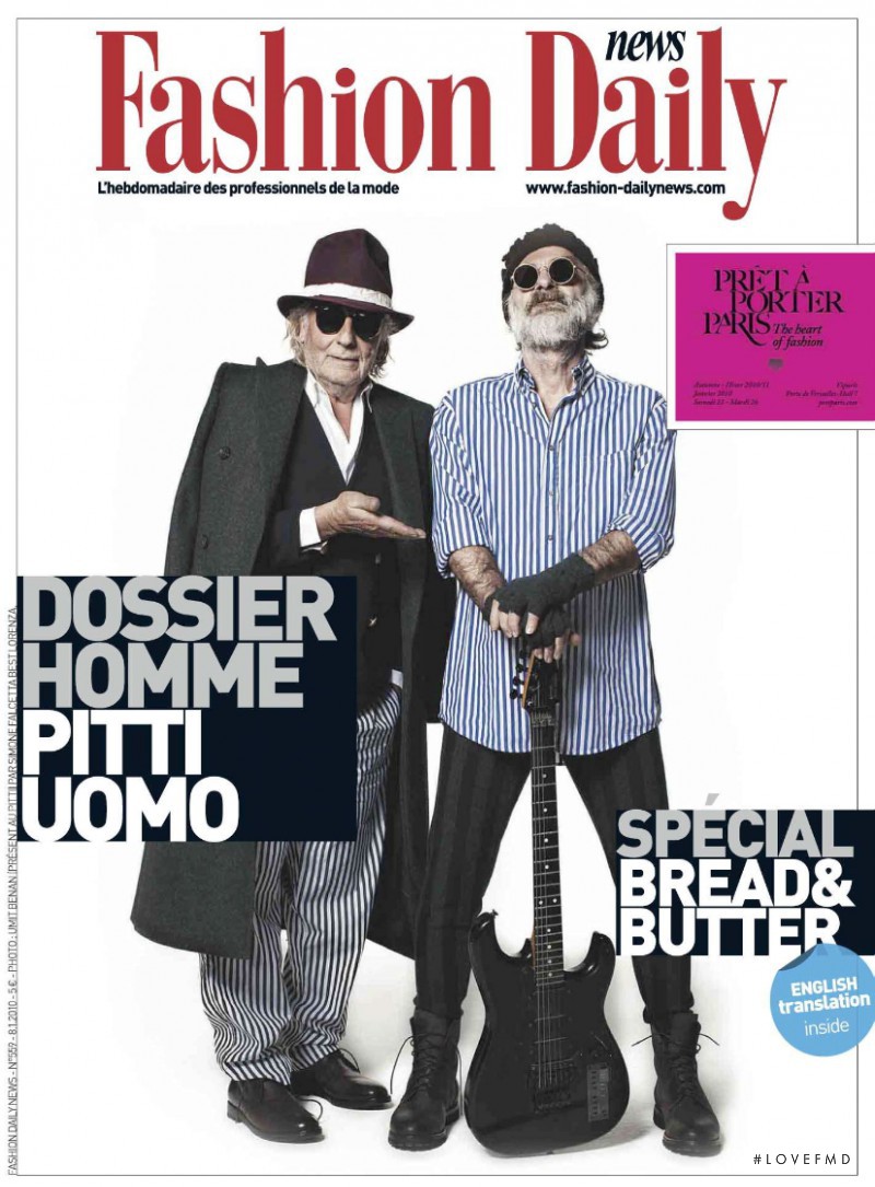  featured on the Fashion Daily News cover from January 2010