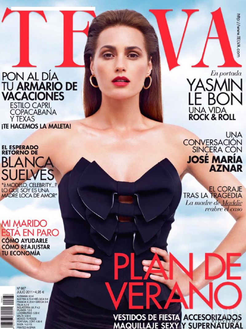 Yasmin Le Bon featured on the Telva cover from July 2011