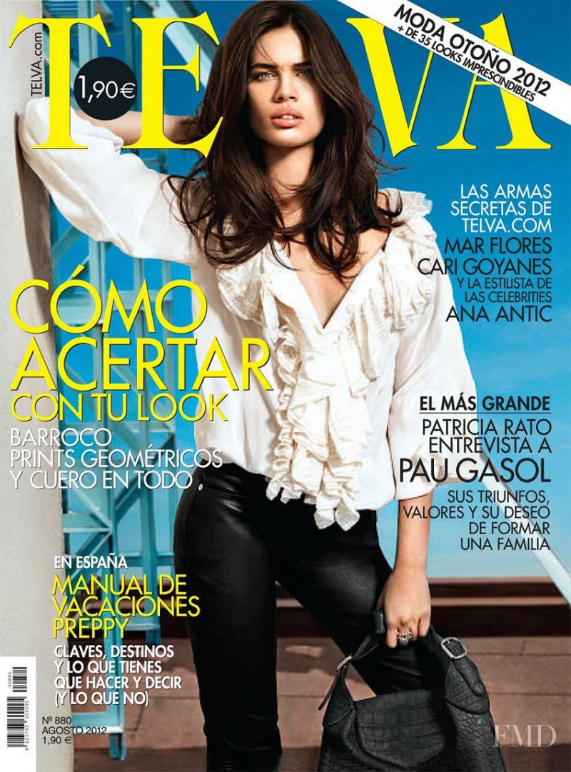 Sara Sampaio featured on the Telva cover from August 2012