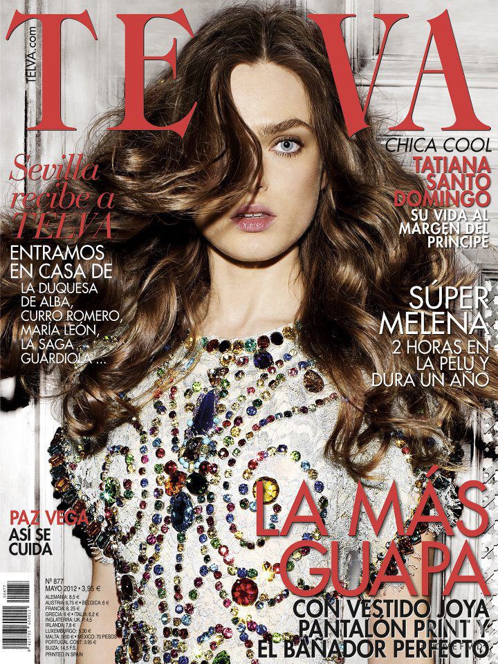 Sophie Vlaming featured on the Telva cover from May 2012