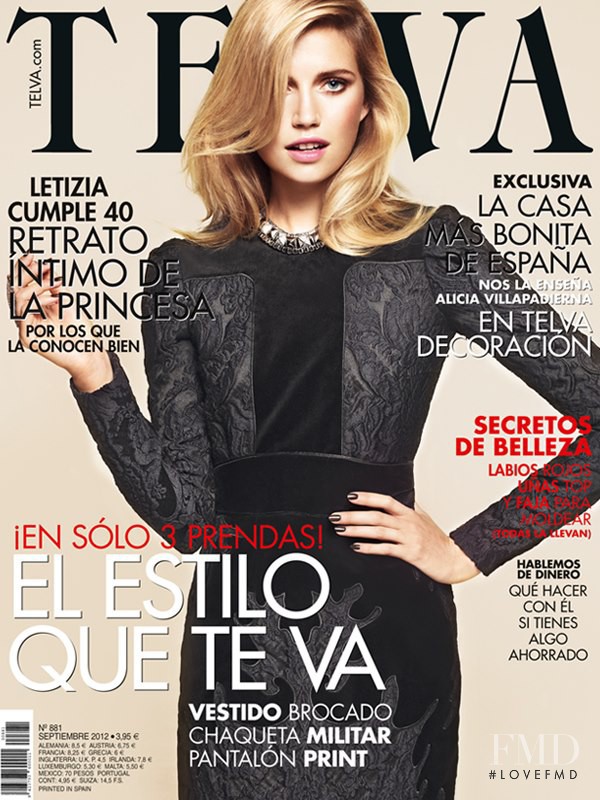 Cato van Ee featured on the Telva cover from September 2012