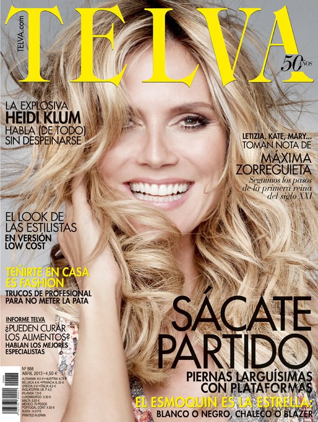 Heidi Klum featured on the Telva cover from April 2013