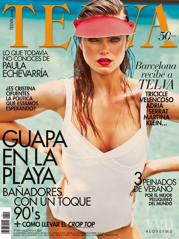 Sophie Vlaming featured on the Telva cover from July 2013