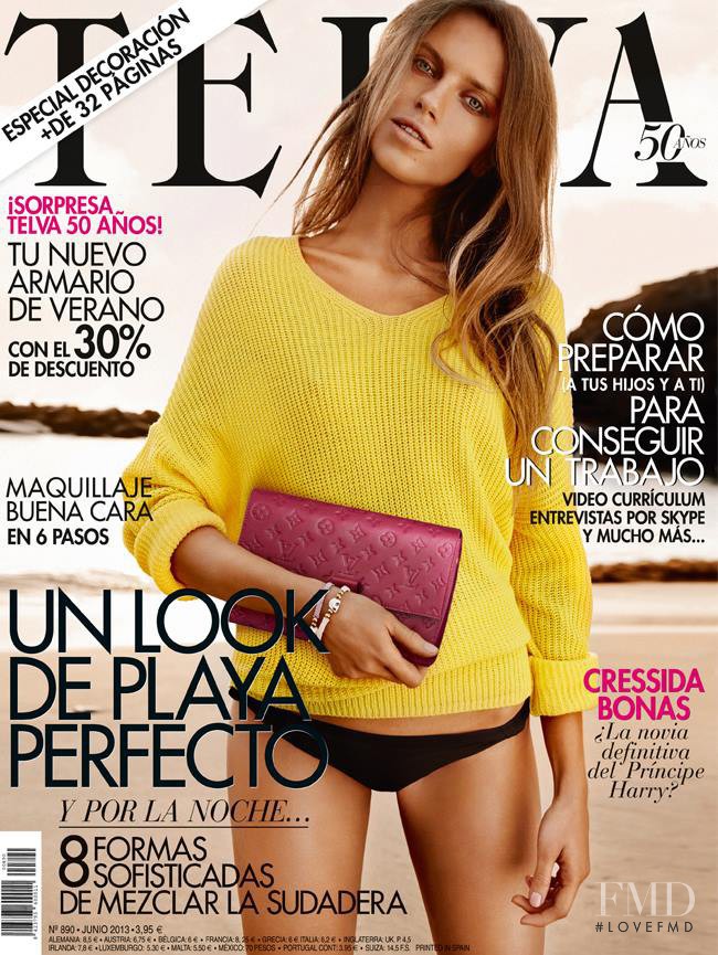 Viktoriya Sirotiuk featured on the Telva cover from June 2013