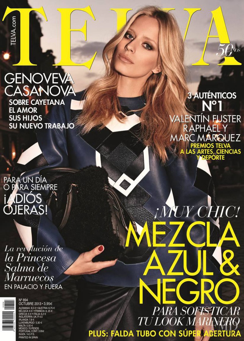 Milana Keller featured on the Telva cover from October 2013
