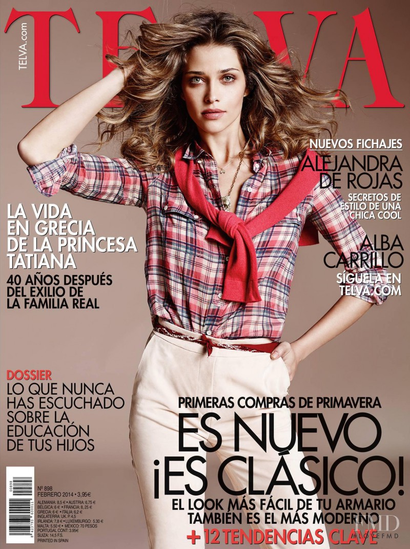 Ana Beatriz Barros featured on the Telva cover from February 2014