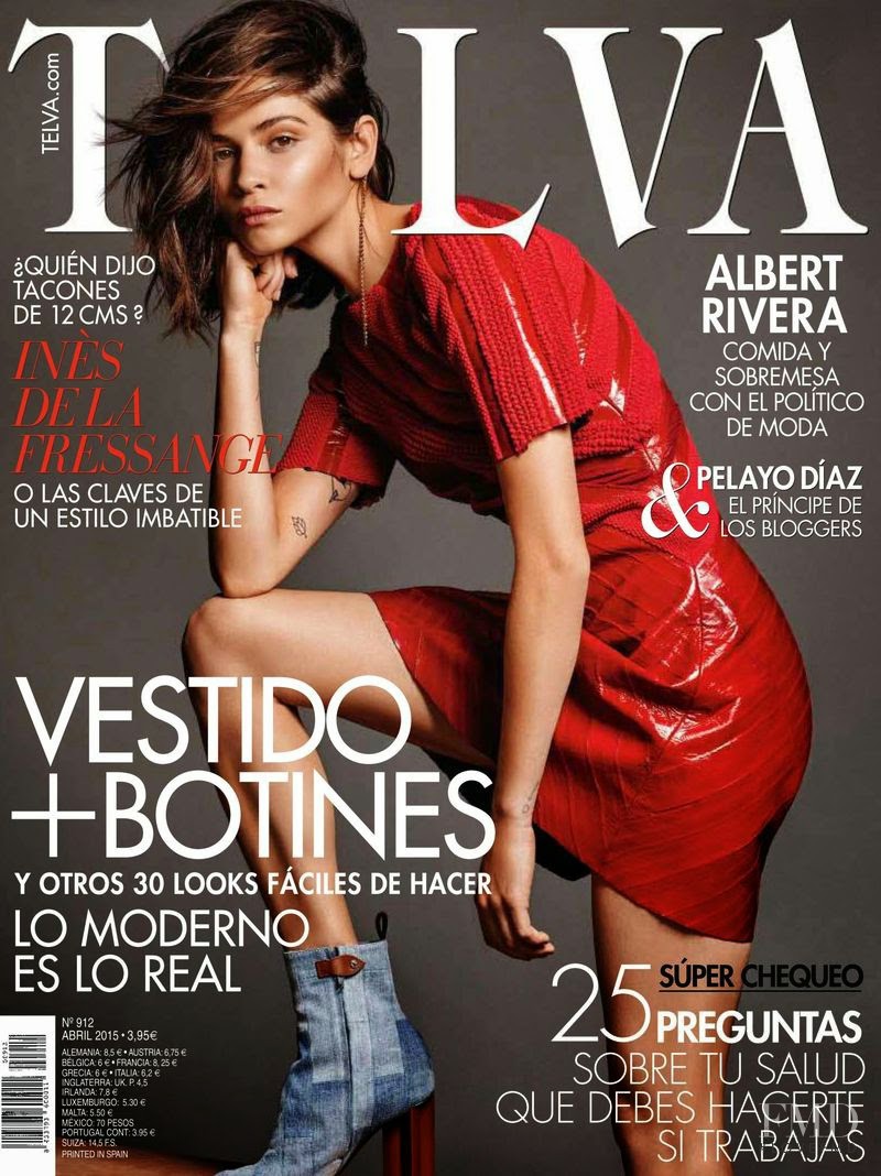 Alba Galocha featured on the Telva cover from April 2015