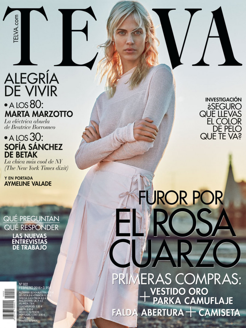 Aymeline Valade featured on the Telva cover from February 2016