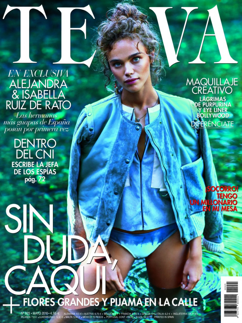 Jena Goldsack featured on the Telva cover from May 2016