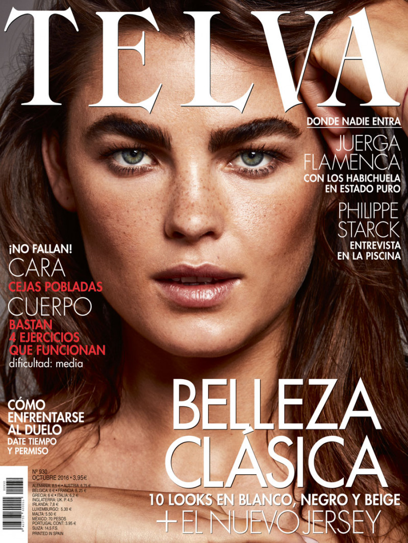 Bambi Northwood-Blyth featured on the Telva cover from October 2016