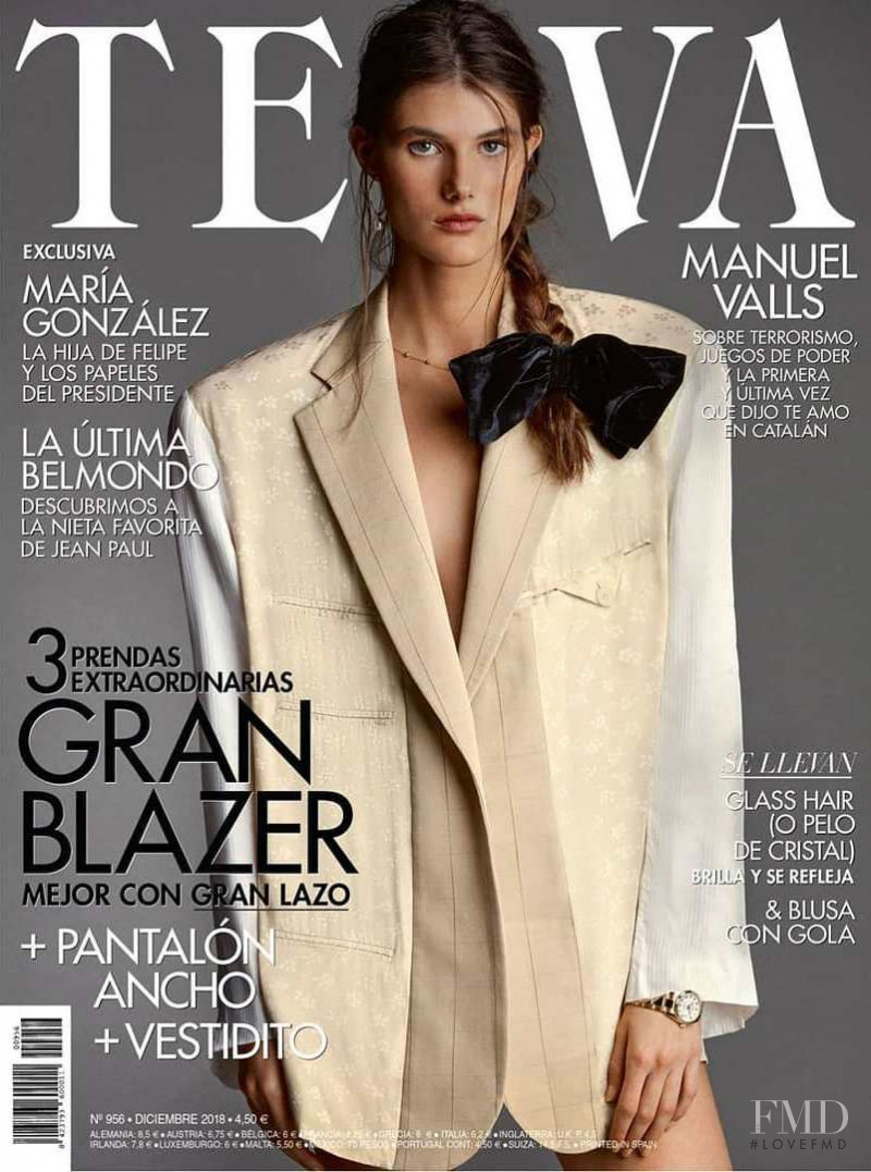 Lucia Lopez featured on the Telva cover from December 2018