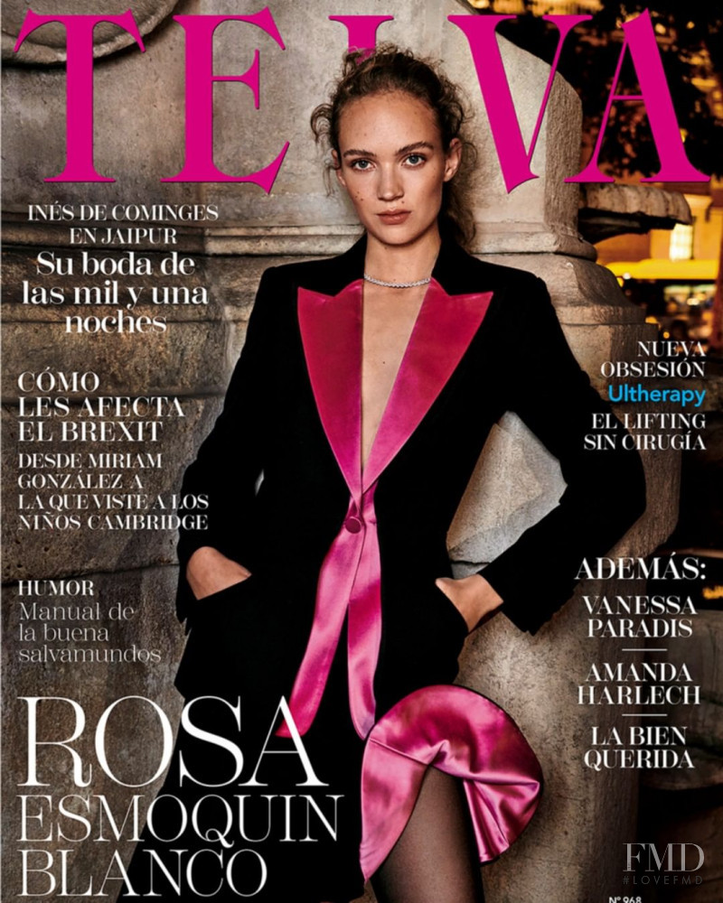 Adrienne Juliger featured on the Telva cover from December 2019