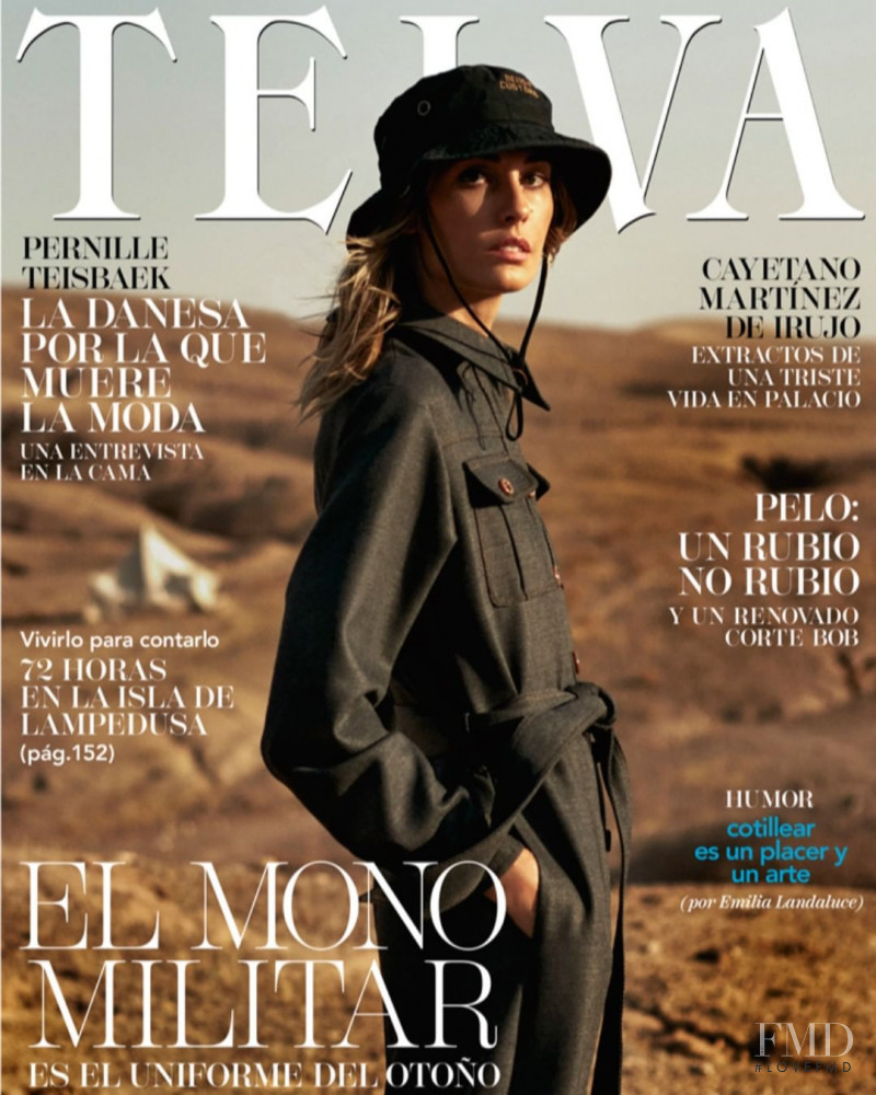 Nadja Bender featured on the Telva cover from October 2019