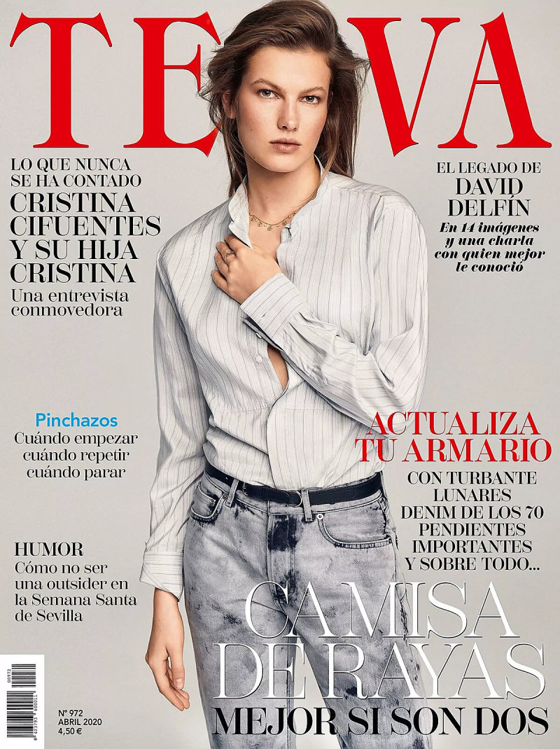 Olivia Martin featured on the Telva cover from April 2020