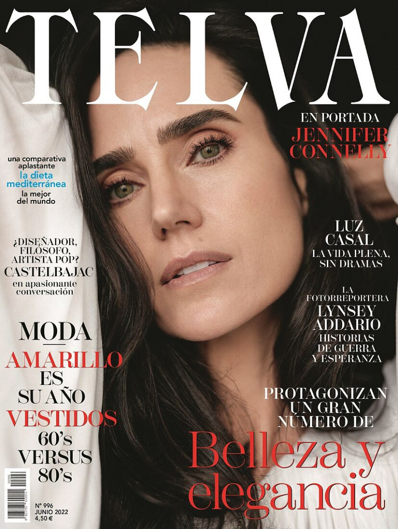 Jennifer Connelly featured on the Telva cover from June 2022