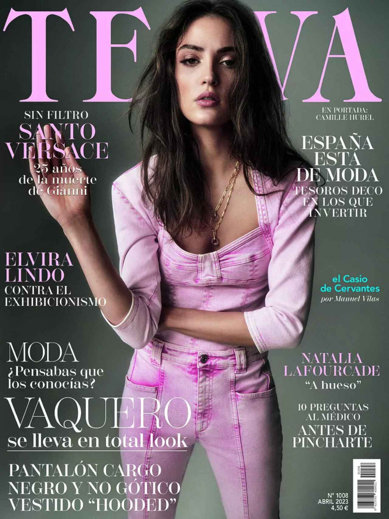 Camille Hurel featured on the Telva cover from April 2023