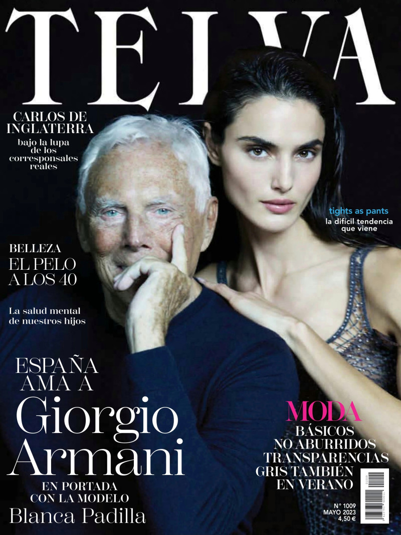 Giorgio Armani featured on the Telva cover from May 2023