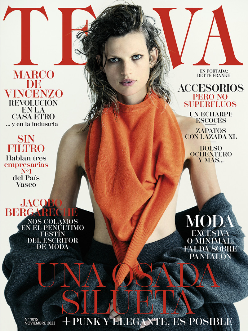 Bette Franke featured on the Telva cover from November 2023