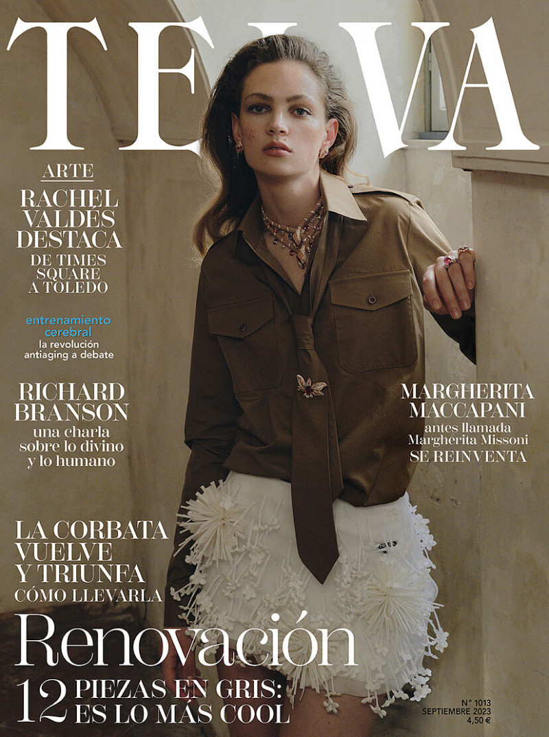 Adrienne Juliger featured on the Telva cover from September 2023
