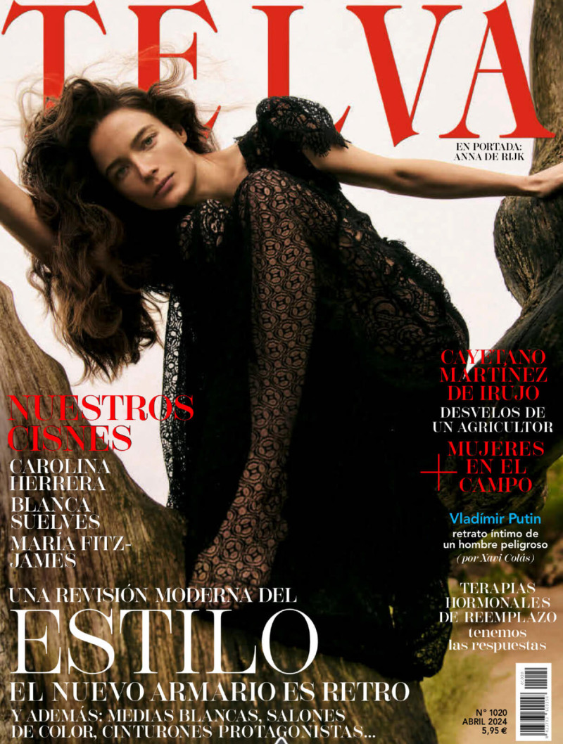 Anna de Rijk featured on the Telva cover from April 2024