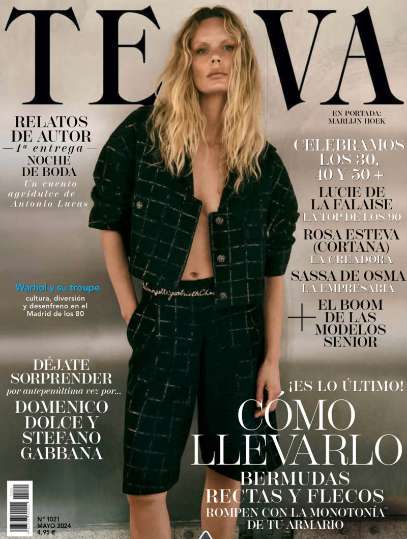 Marlijn Hoek featured on the Telva cover from May 2024