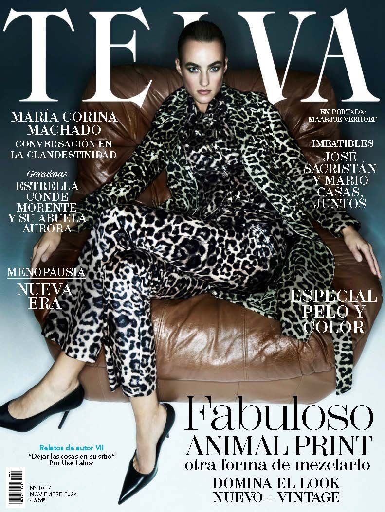 Maartje Verhoef featured on the Telva cover from November 2024