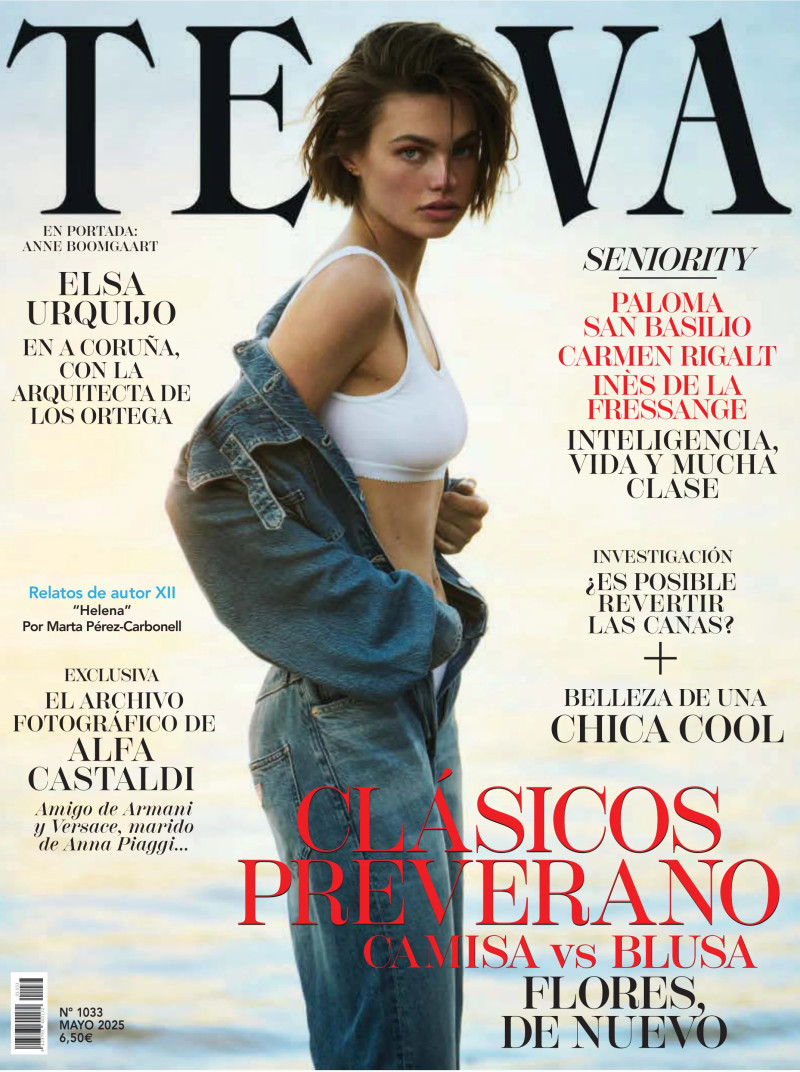 Anne Boomgaart featured on the Telva cover from May 2025