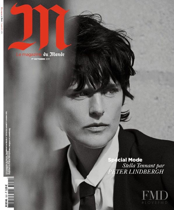 Stella Tennant featured on the M Le Monde cover from October 2011