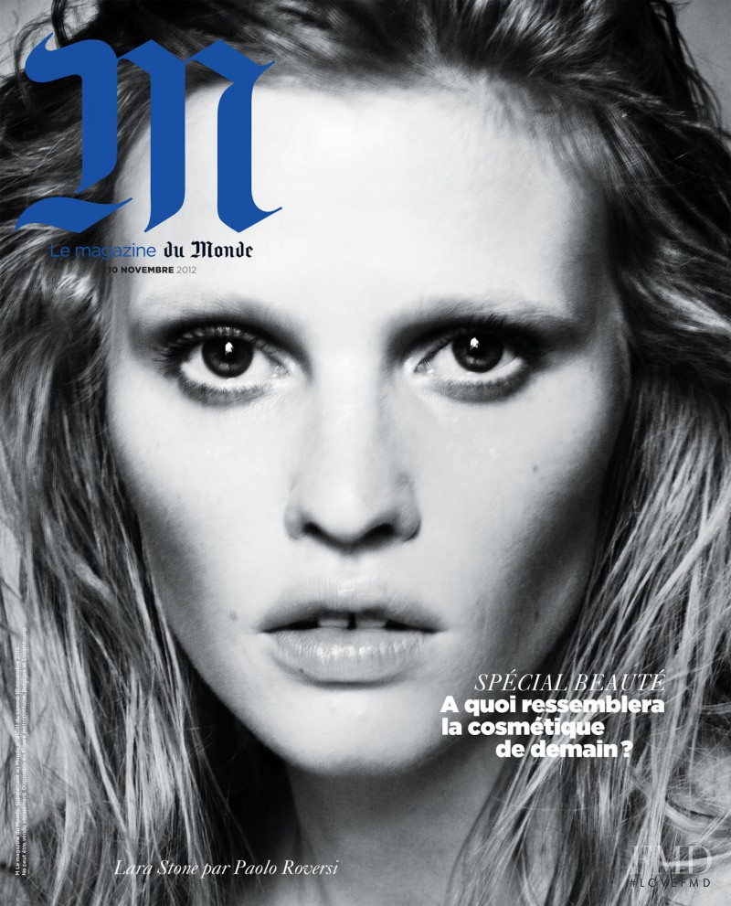 Lara Stone featured on the M Le Monde cover from November 2012