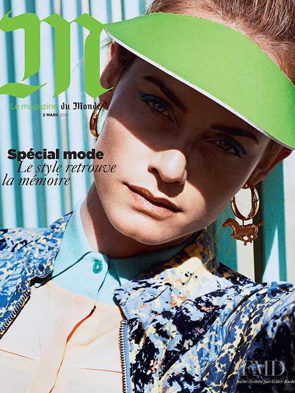 Amber Valletta featured on the M Le Monde cover from March 2013