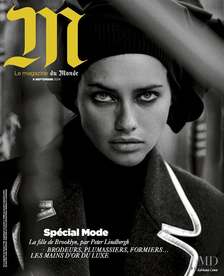 Adriana Lima featured on the M Le Monde cover from September 2014