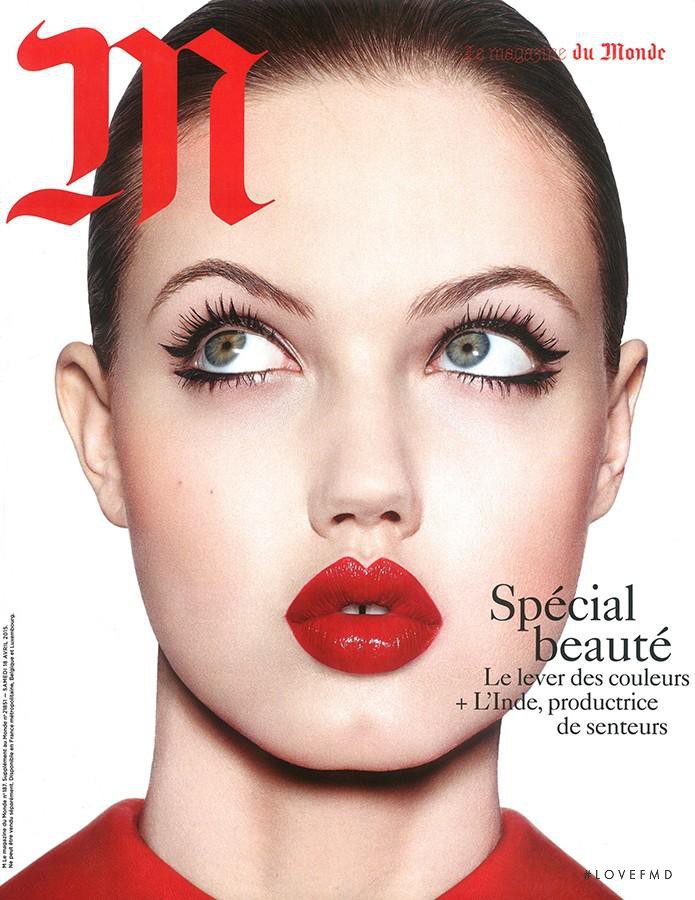 Lindsey Wixson featured on the M Le Monde cover from April 2015