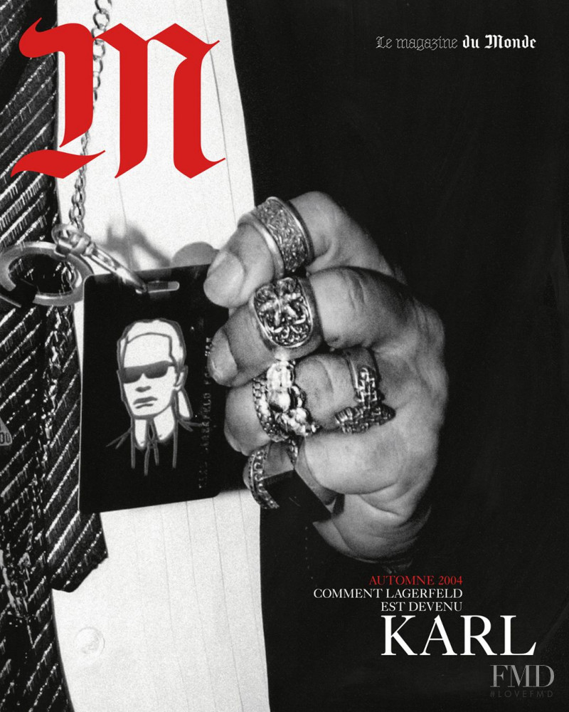 Karl Lagerfeld featured on the M Le Monde cover from March 2019