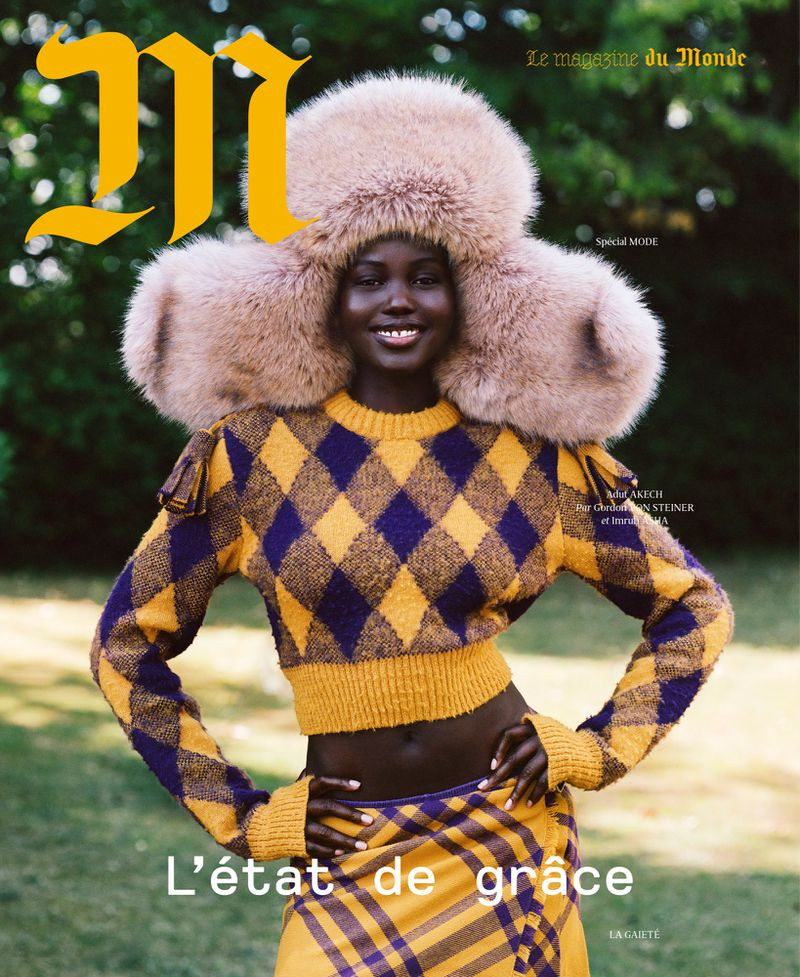 Adut Akech Bior featured on the M Le Monde cover from September 2023