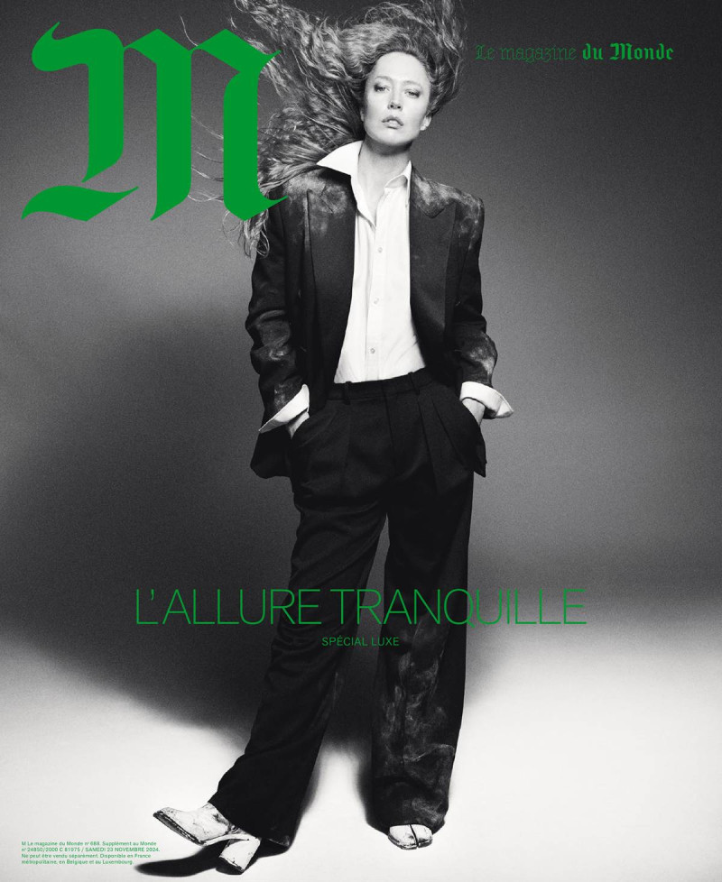 Raquel Zimmermann featured on the M Le Monde cover from November 2024