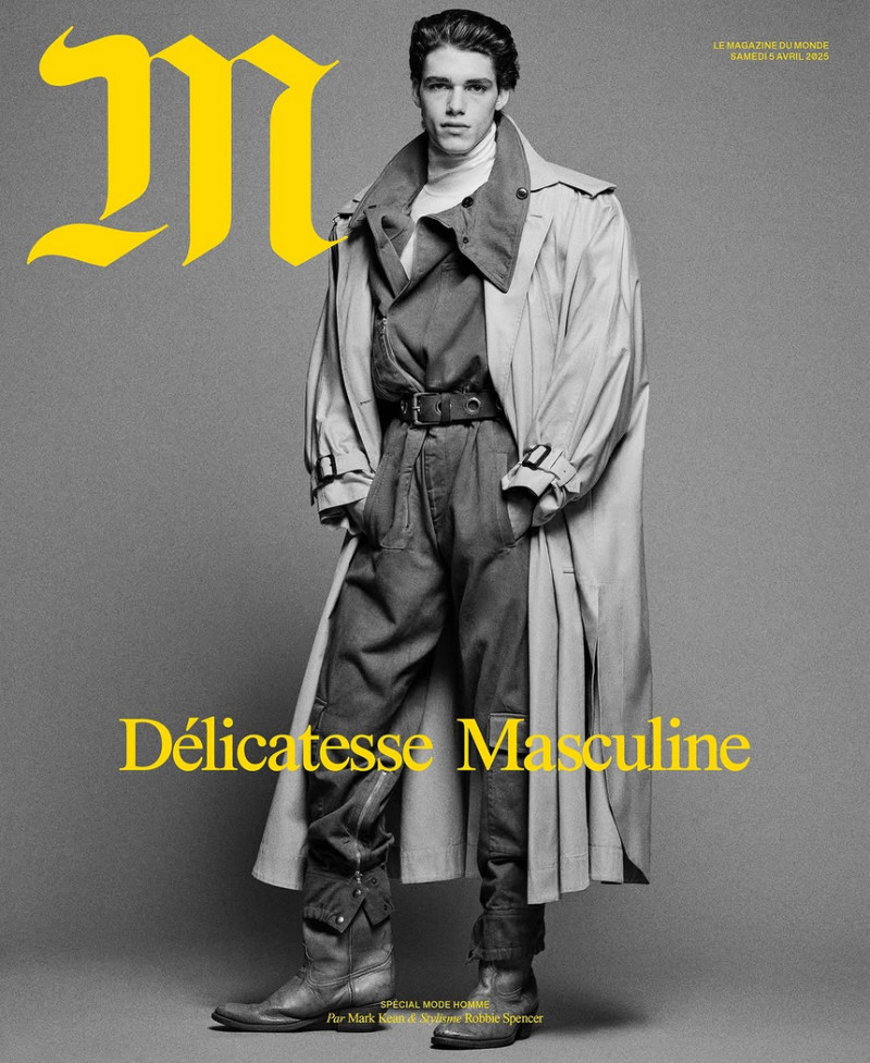 Theo Crown featured on the M Le Monde cover from April 2025