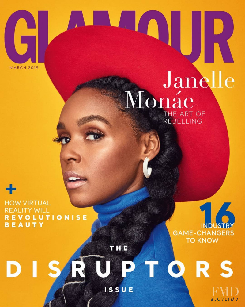 Janelle Monae featured on the Glamour South Africa cover from March 2019