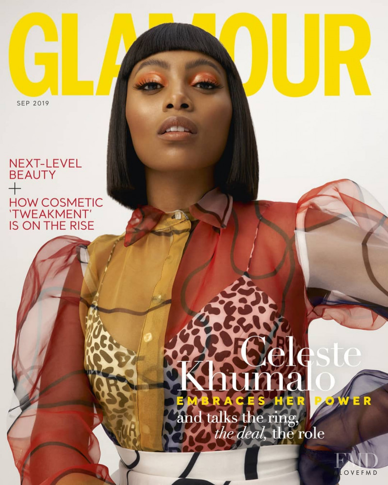 Celeste Khumalo featured on the Glamour South Africa cover from September 2019