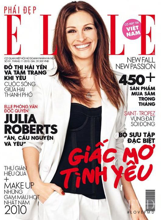 Julia Roberts featured on the Elle Vietnam cover from November 2010