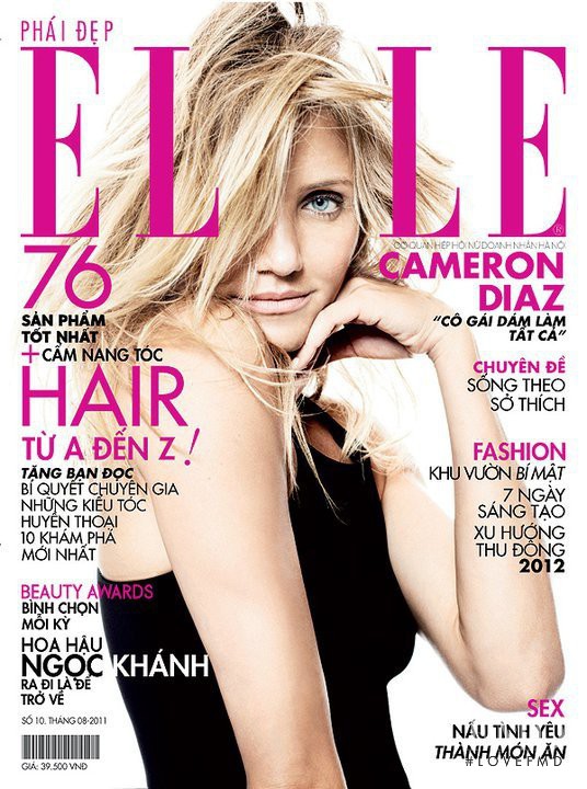 Cameron Diaz featured on the Elle Vietnam cover from August 2011
