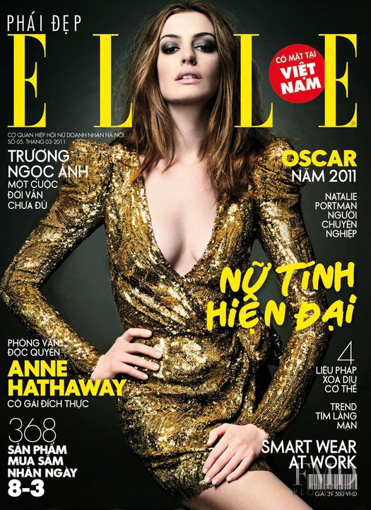Anne Hathaway featured on the Elle Vietnam cover from March 2011