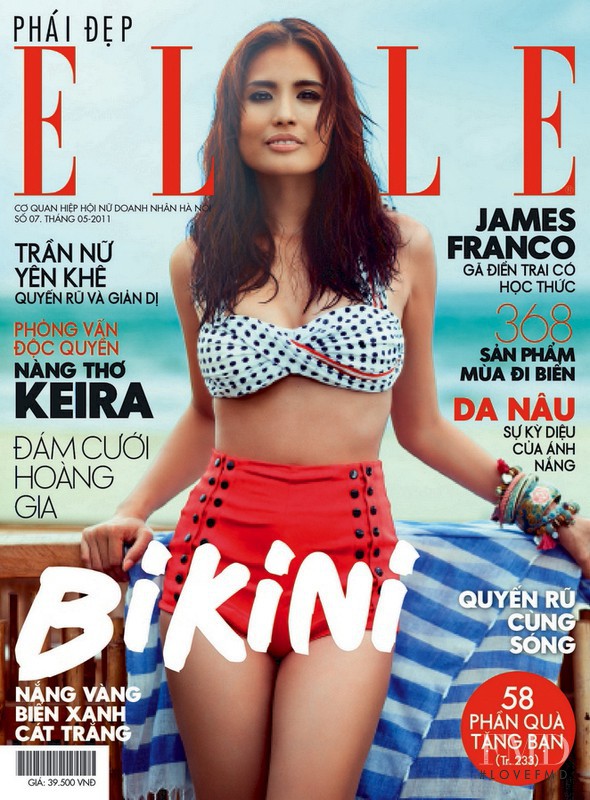 Kim Minh featured on the Elle Vietnam cover from May 2011