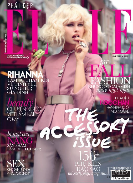 Tiffany Collier featured on the Elle Vietnam cover from August 2012